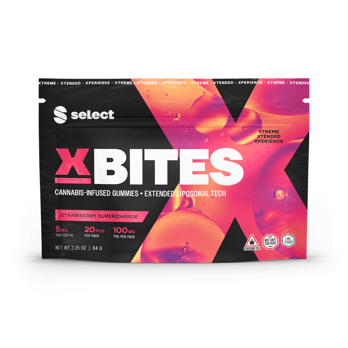 Photo of X-Bites Strawberry Supercharge Gummies 100mg 20pk