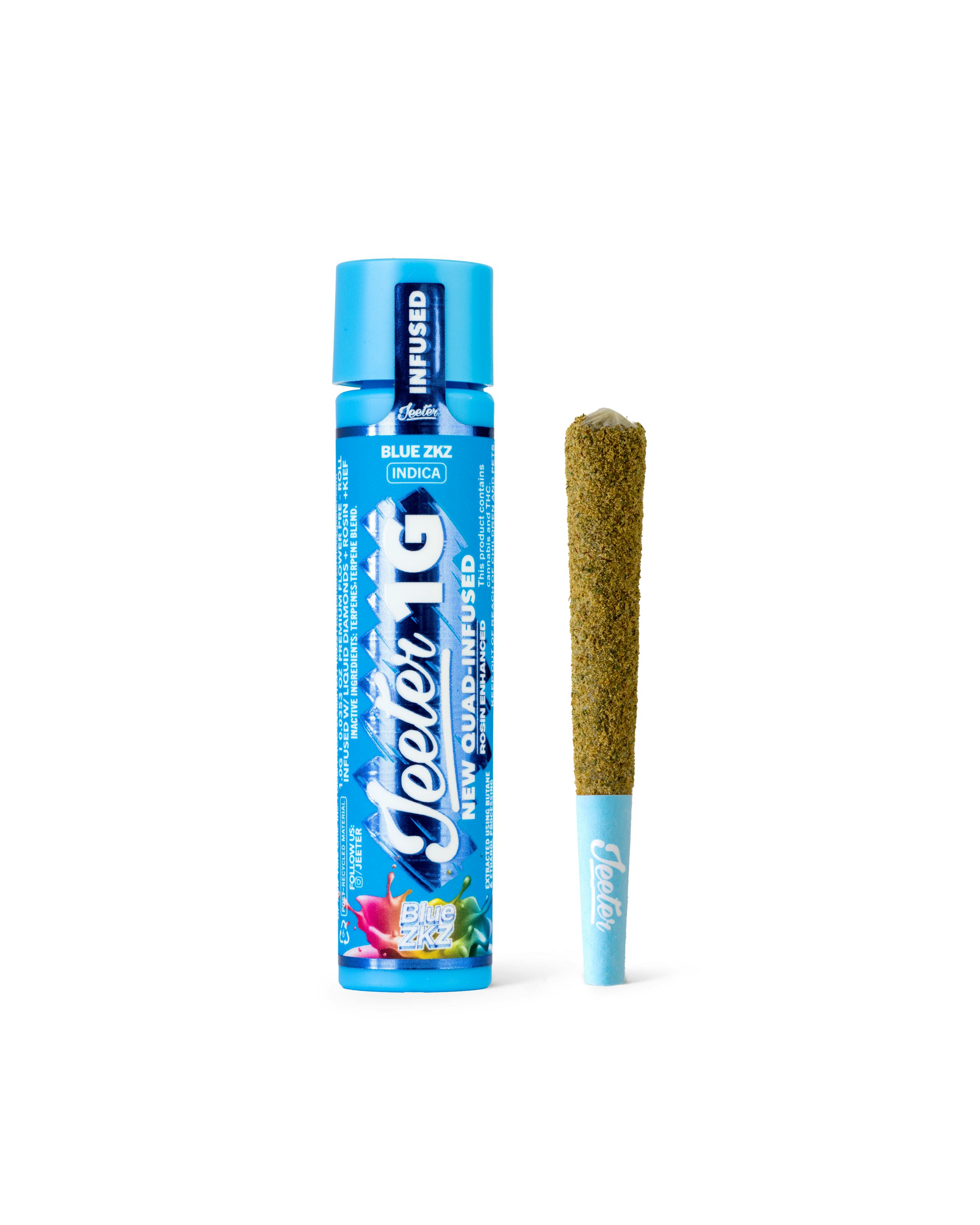 Shop Jeeter Quad-Infused BLUE ZKZ | Single in New York | Gotham