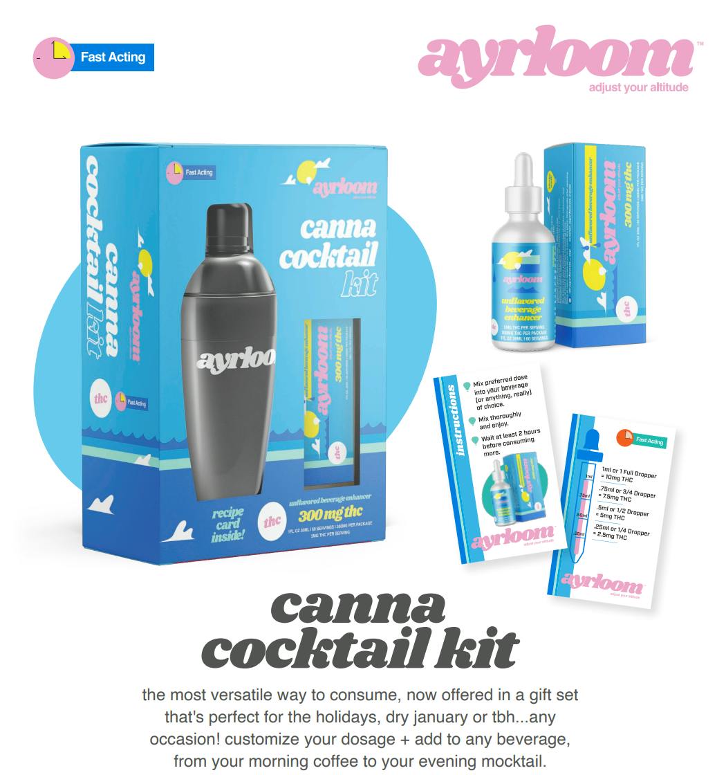 Oral Liquids | Ayrloom | Beverage Enhancer Tincture Gift Set | 300mg