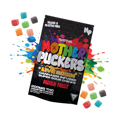Mother Puckers - 200mg Live Rosin Gummies - Mixed Fruit