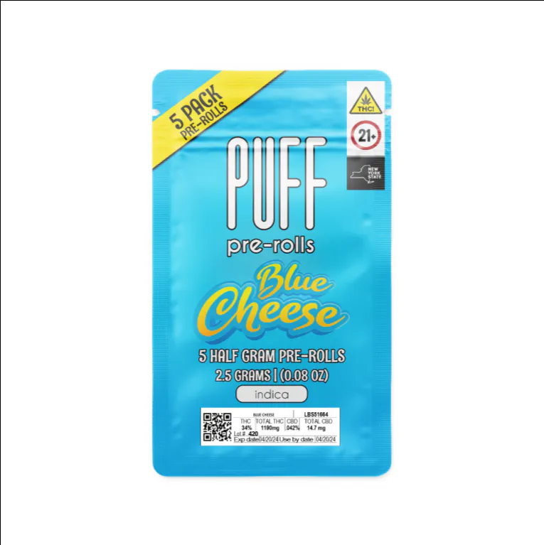 Blue Cheese - Indica - 5 pack pre-rolls - 2.5 gram | Verdi - Chelsea