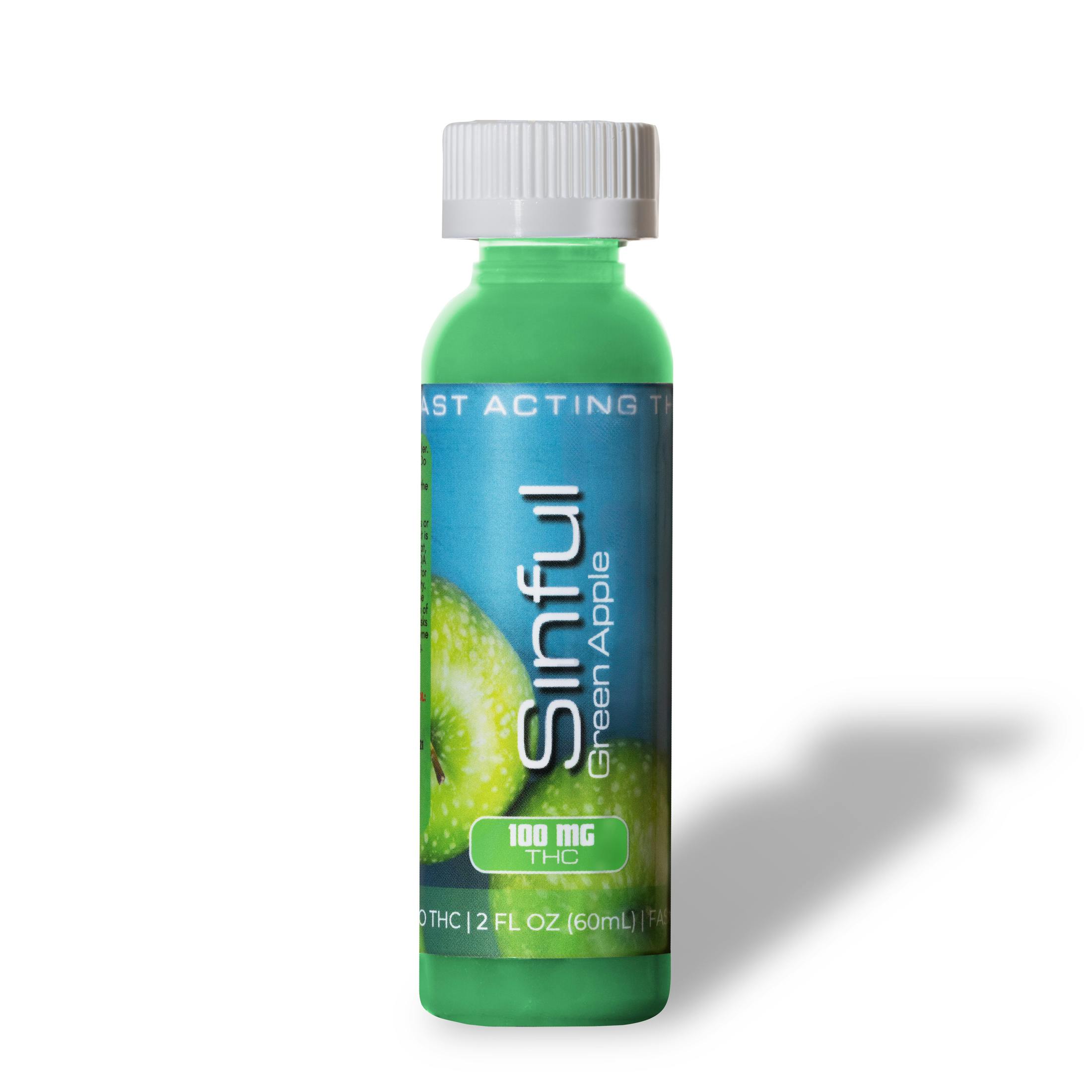 Sinful Beverages | 100mg | Green Apple Shooter