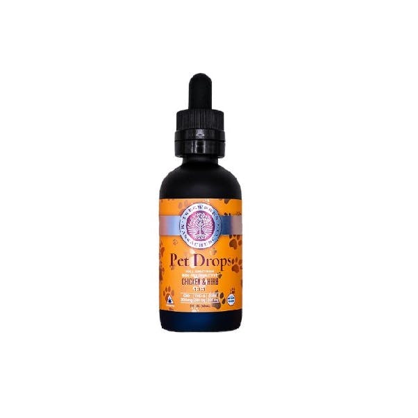 Treeworks Pet Drops 1:1:1 (THC-a:CBD:CBN) | Tincture - Native Sun