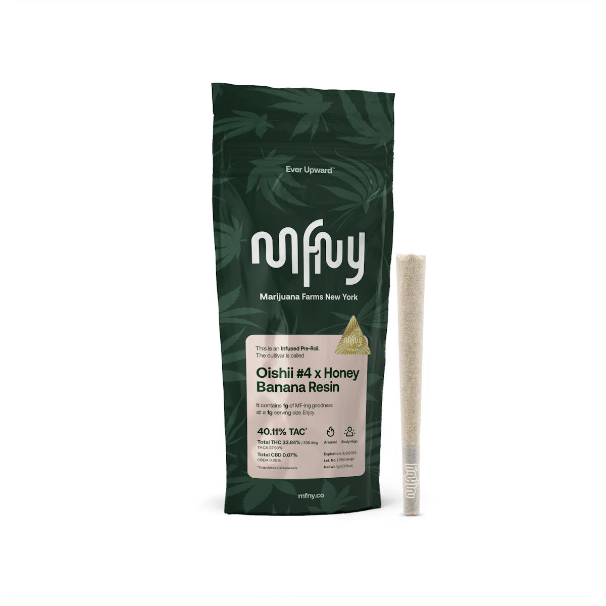 Photo of MFNY | Oishii #4 X Honey Banana Resin | Infused Pre-Roll 1g