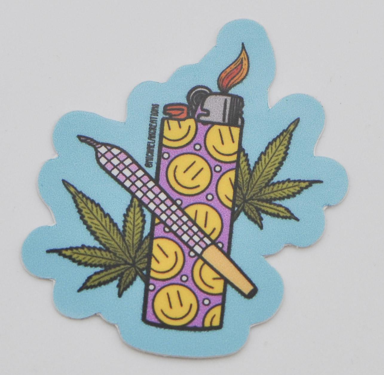 image of Smiley Lighter | Vinyl Sticker