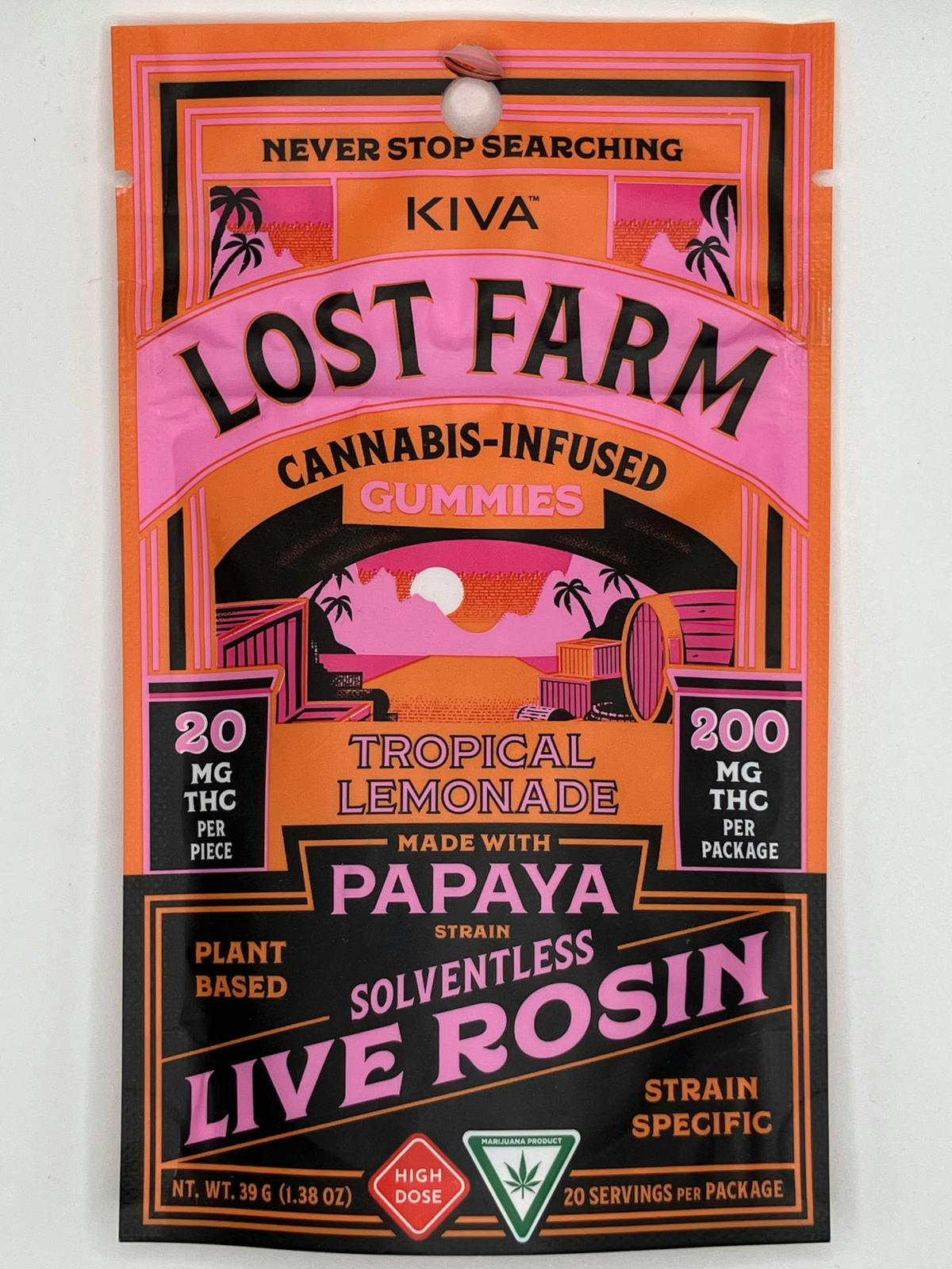 Product: Lost Farm | Live Rosin Gummies - 200mg - Tropical Lemonade