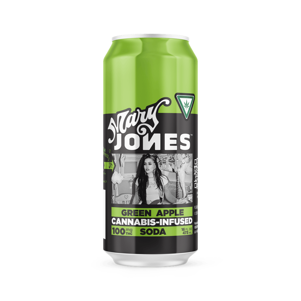 Mary Jones - 100mg Infused Soda - Green Apple