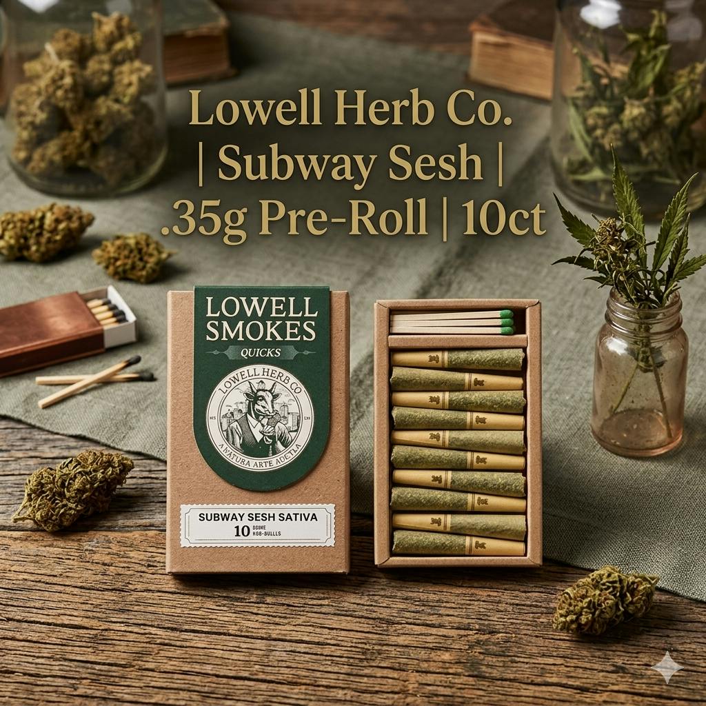 Product Lowell Herb Co. | Subway Sesh | .35g Pre-Roll | 10ct