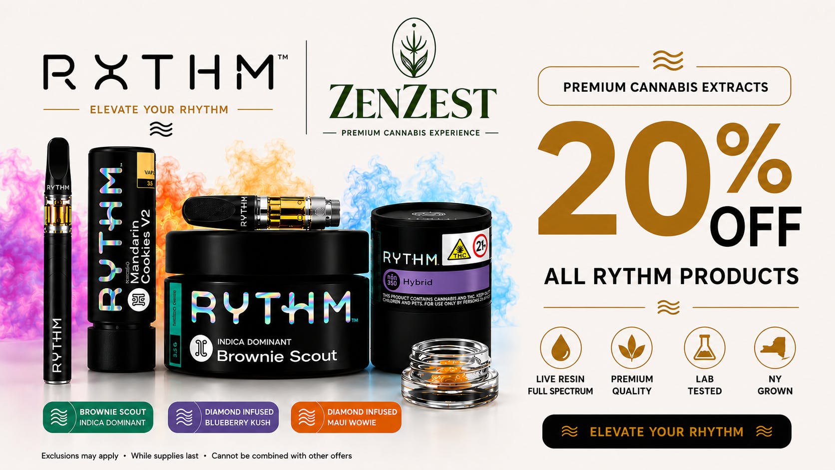 Get 20% off on All Rythm Products