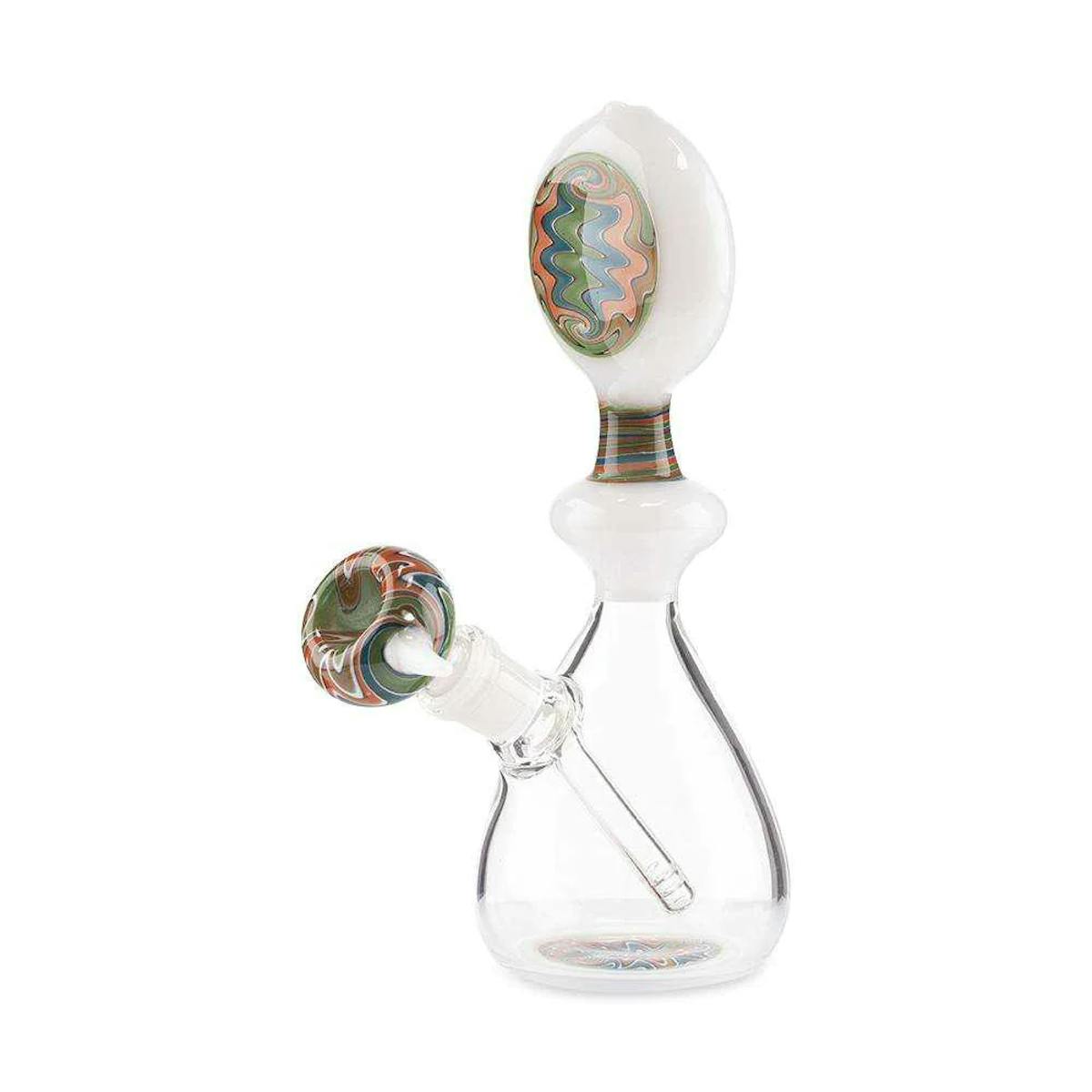 Image of White Wig Wag | 6″ Water Pipe