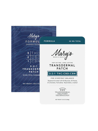Mary's - 15mg THC 10mg CBD 5mg CBN Transdermal Patch - Formula