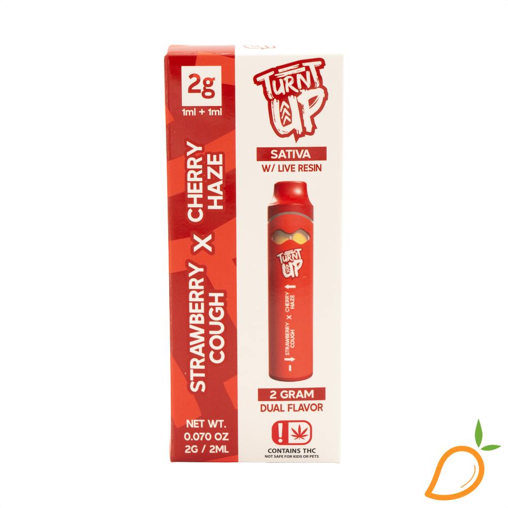 2g Strawberry Cough x Cherry Haze Dual Flavor Disposable Vape Turnt Up |  Mango Cannabis Bixby