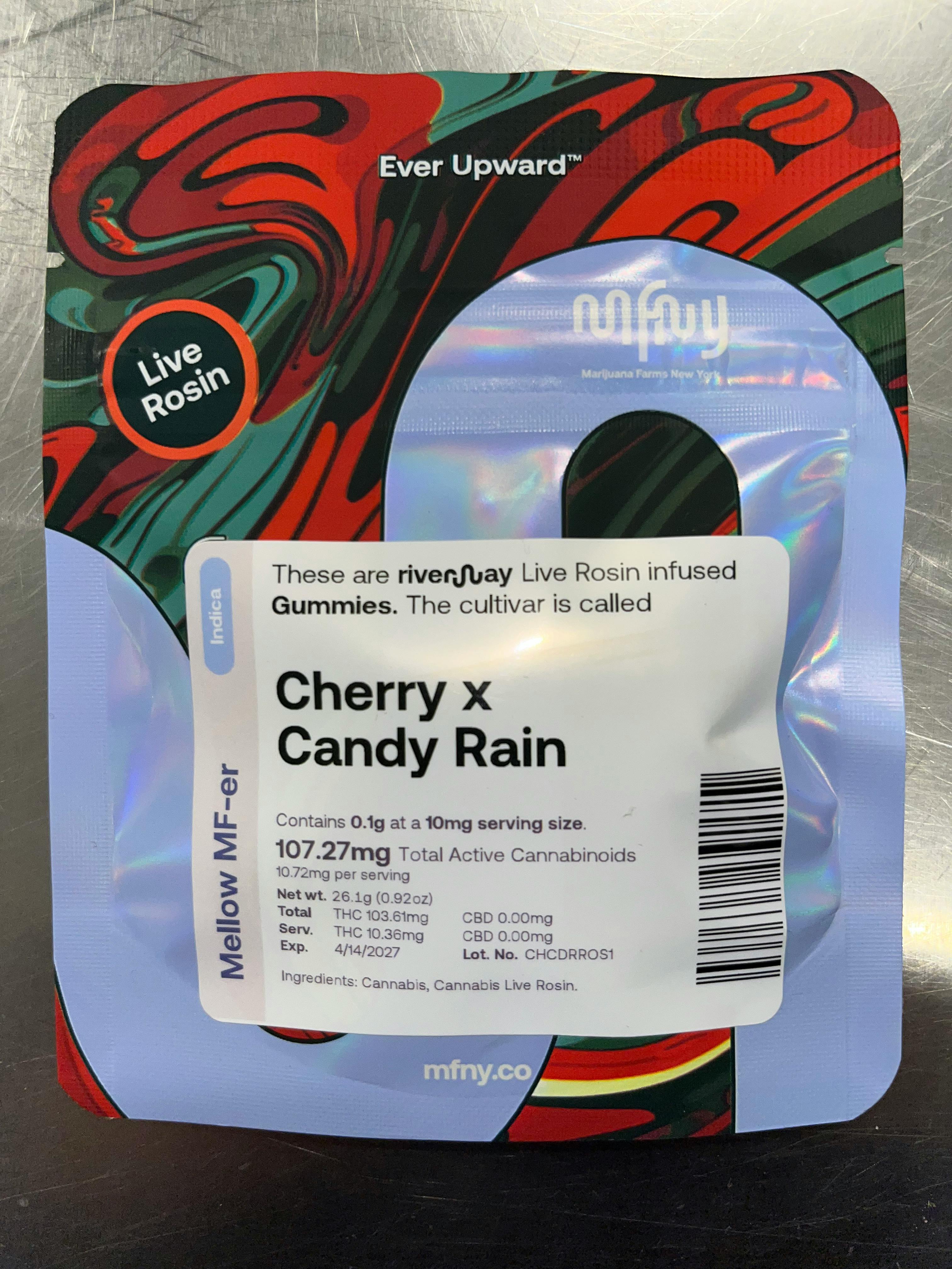 MFNY | Cherry x Candy Rain | Live Rosin Gummies 10 pcs | 100mg
