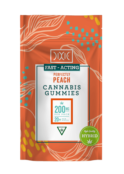 Product: Dixie | Perfectly Peach Hybrid Fast Acting Gummies | 200mg*