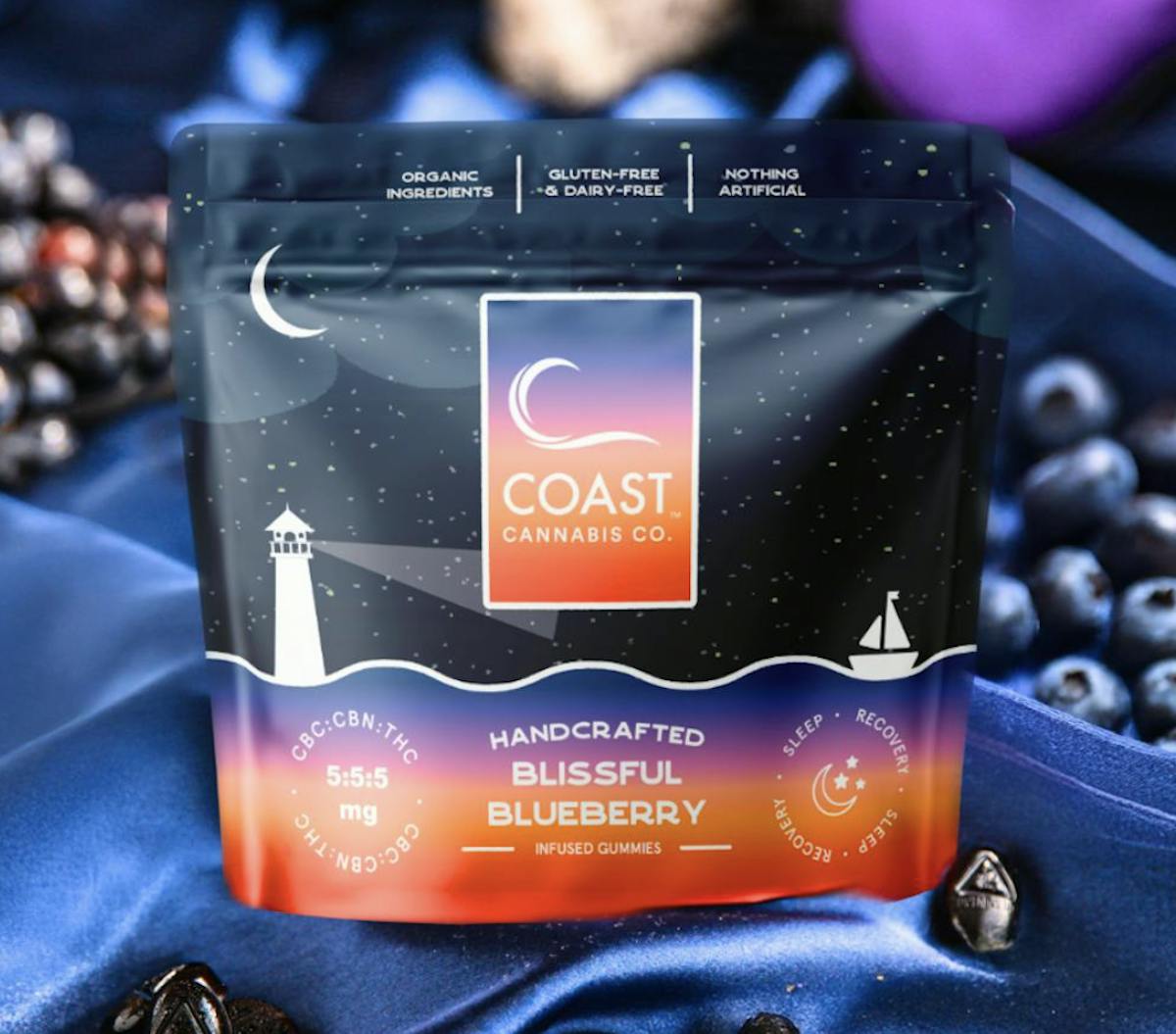 Photo of Coast 1:1:1 Blissful Blueberry Gummies 100mg 20pk (CBN:CBC:THC)
