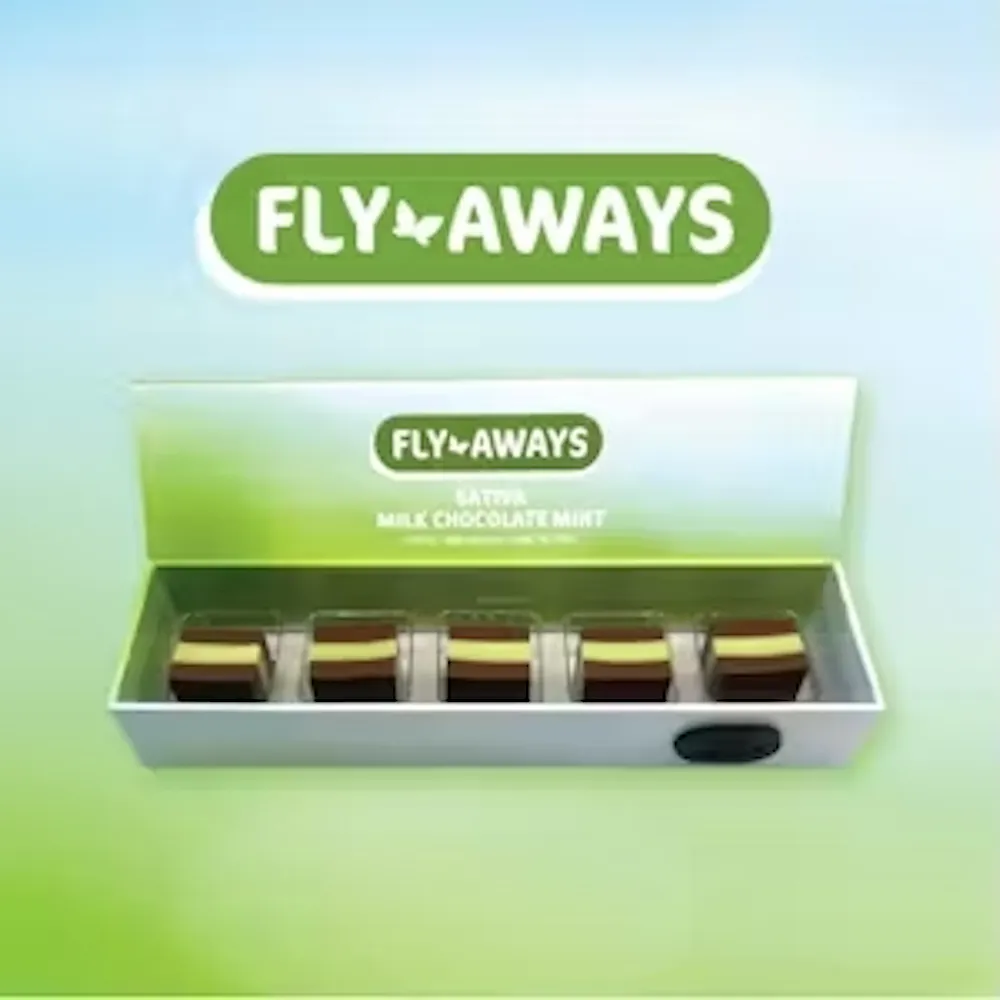 Product Fly Aways  Milk Chocolate Mint 5pk 50mg