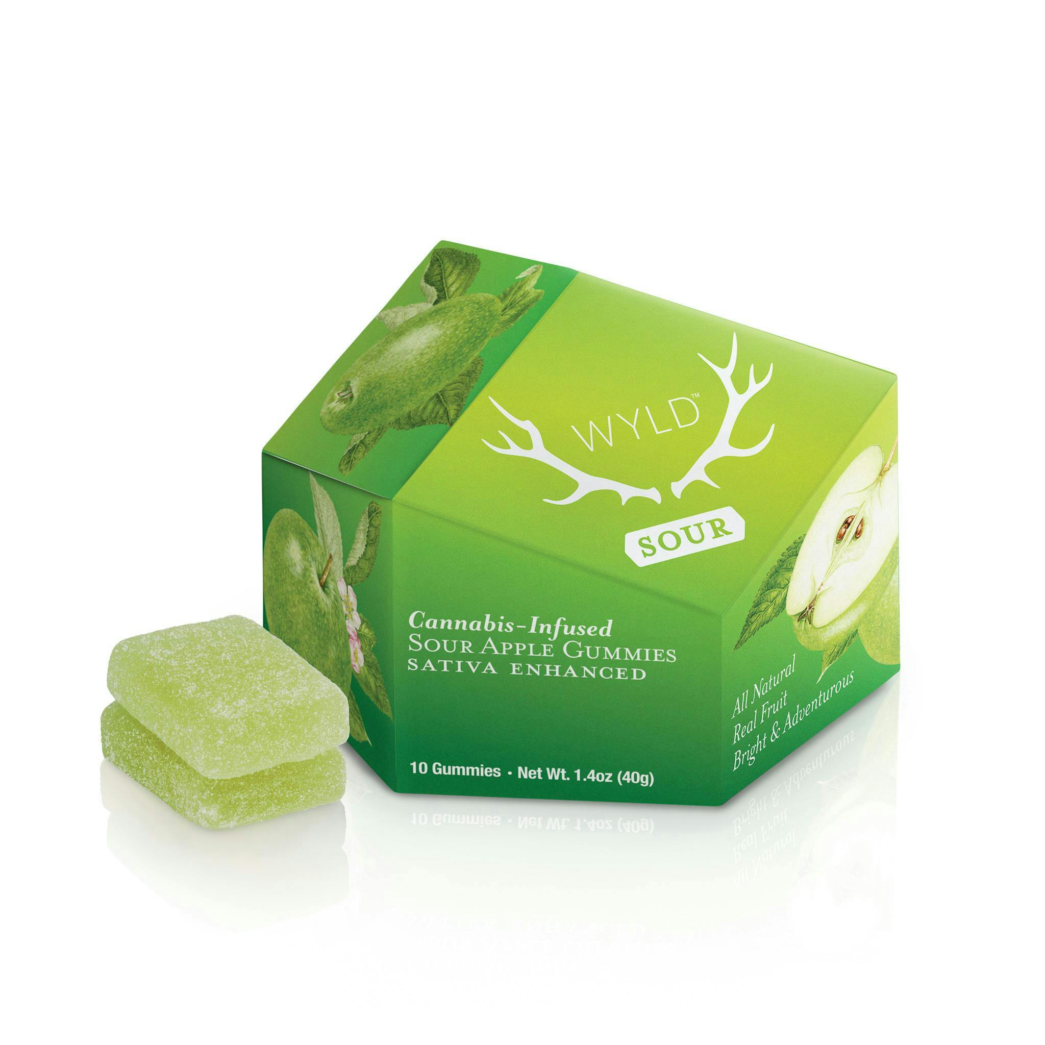 Photo of Sour Apple Sativa Enhanced Gummies