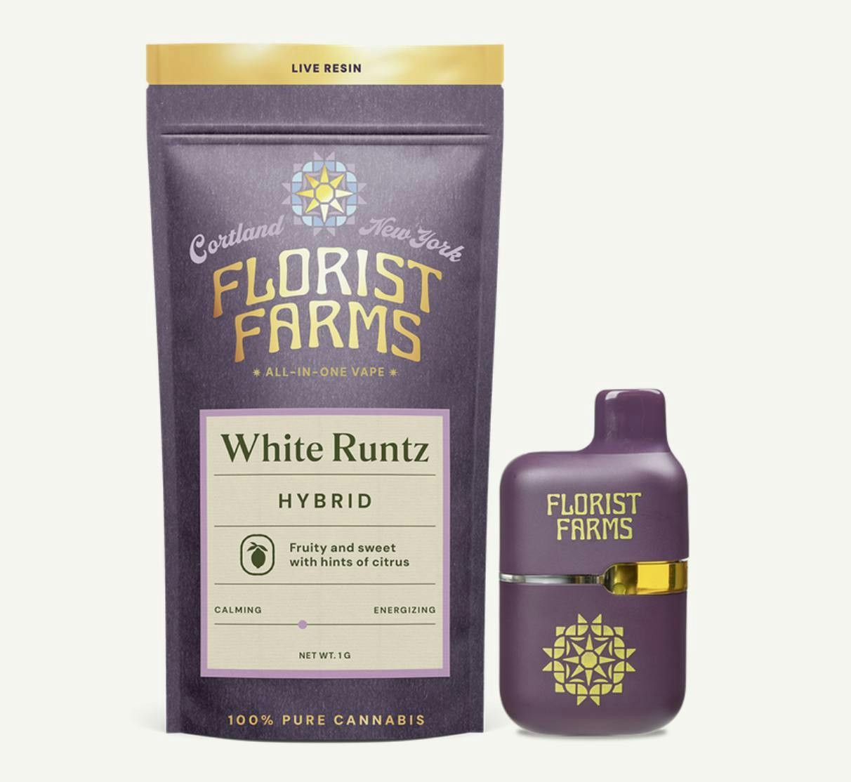 Florist Farms - 1g Live Resin Disposable - White Runtz