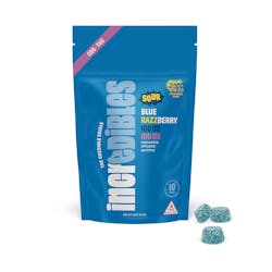 Incredibles-Edible-Sour Blue Razzberry 1:1 10mg Each THC 10mg CBG Each  200mg Total 10pk