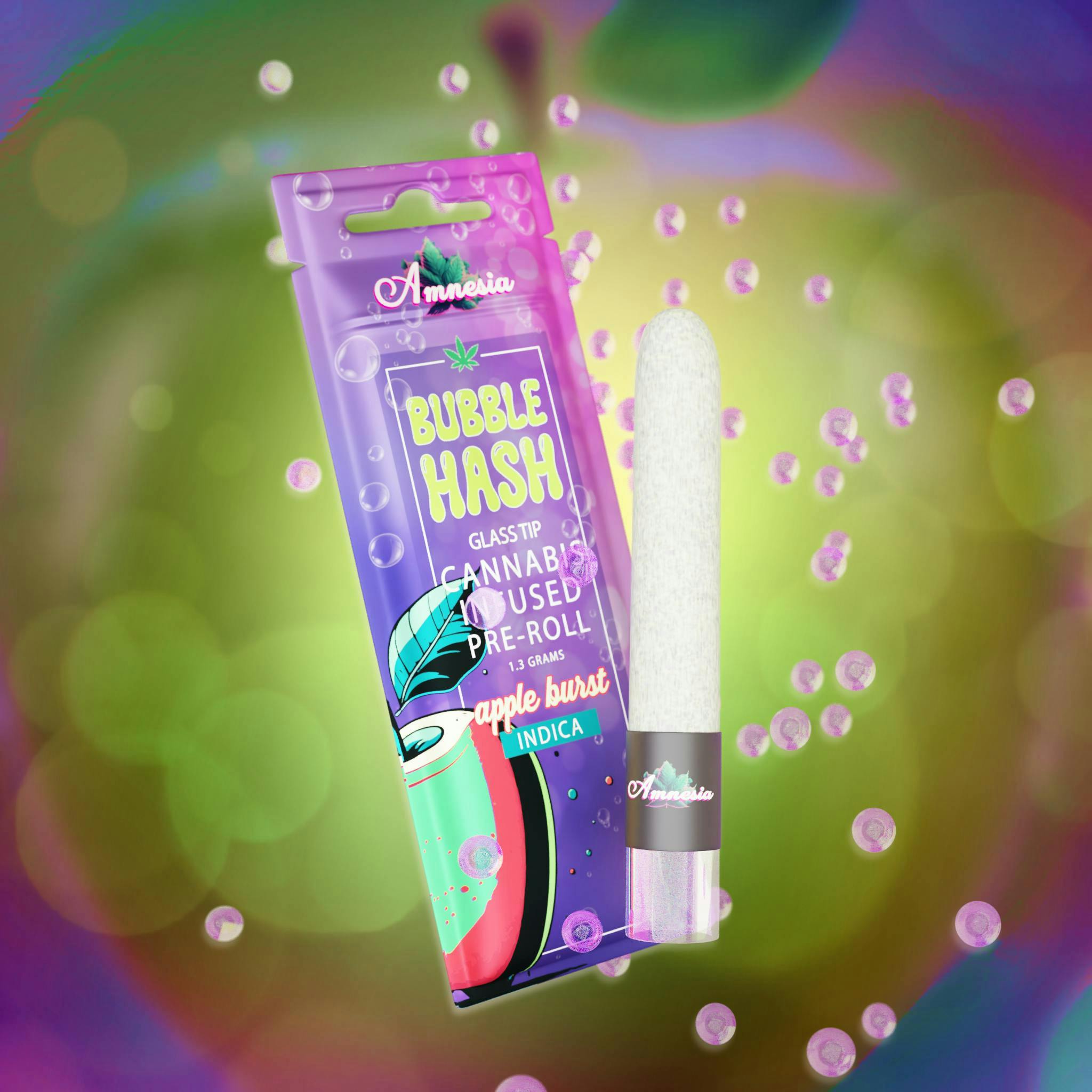 Amnesia - Apple Burst - 1.3g Bubble Hash Infused Preroll