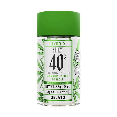 Stiiizy Gelato 5pk Infused Prerolls Rec-active