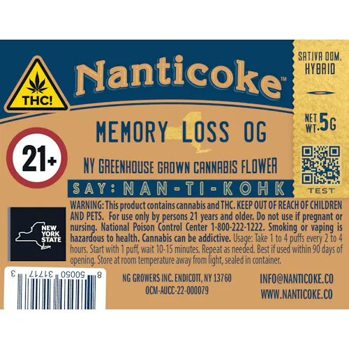 NANTICOKE | MEMORY LOSS | PRE ROLL | 0.5G-1