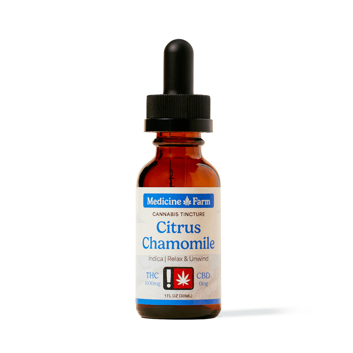 Photo of Medicine Farm Botanicals 0.5 fl oz 500mg CITRUS CHAMOMILE – RELAX & UNWIND Cannabis Tincture