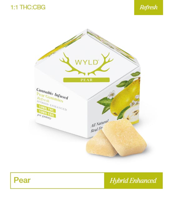 Pear 1:1 CBG + Hybrid Enhanced Gummies - Image 2
