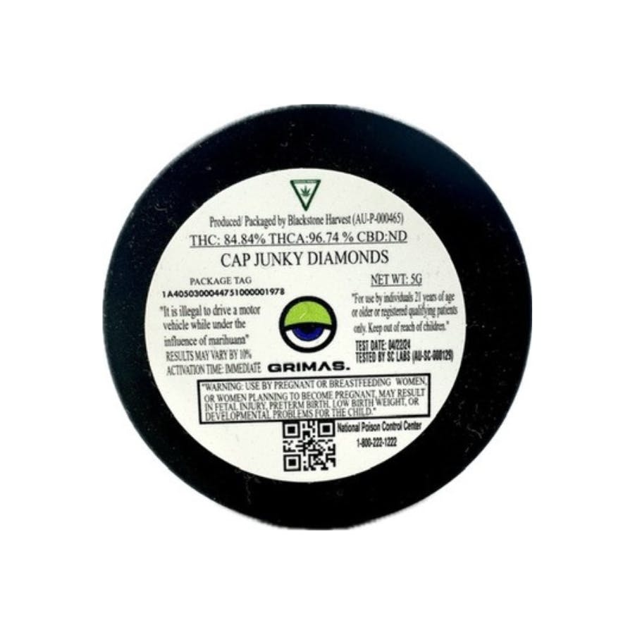 Grimas - THC  Diamonds - 5G - Cap Junky