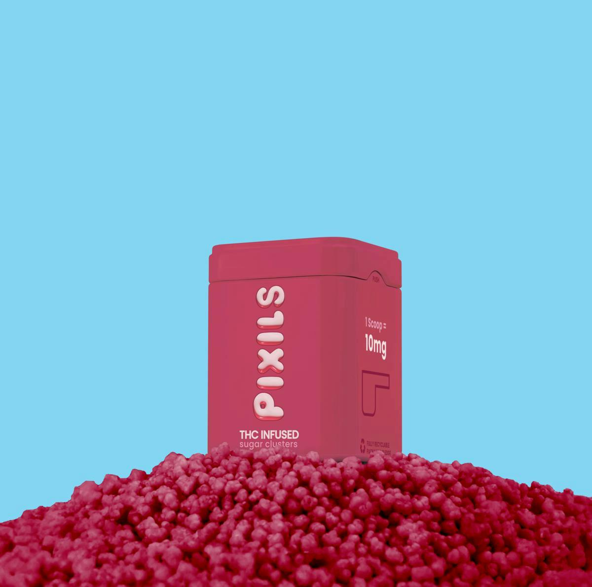 Pixils - 200mg Sugar Clusters - Cherry