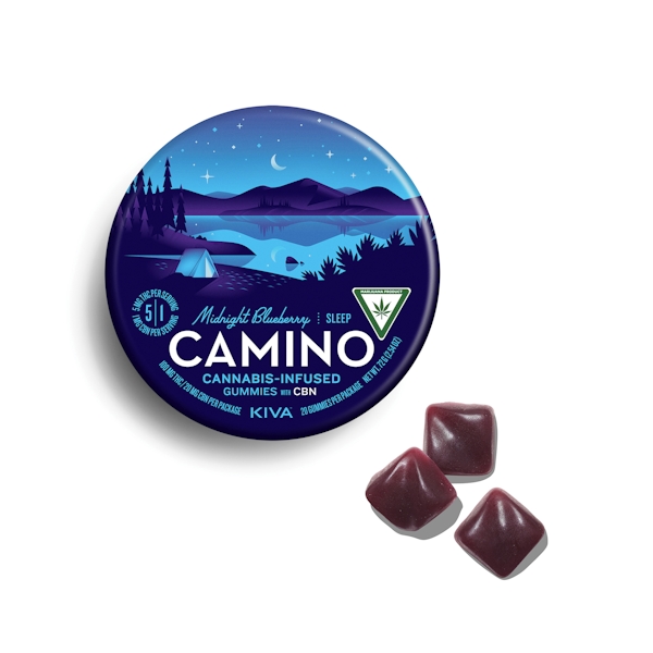 Camino | Midnight Blueberry 5:1 THC:CBN Indica Gummies | 100mg:20mg