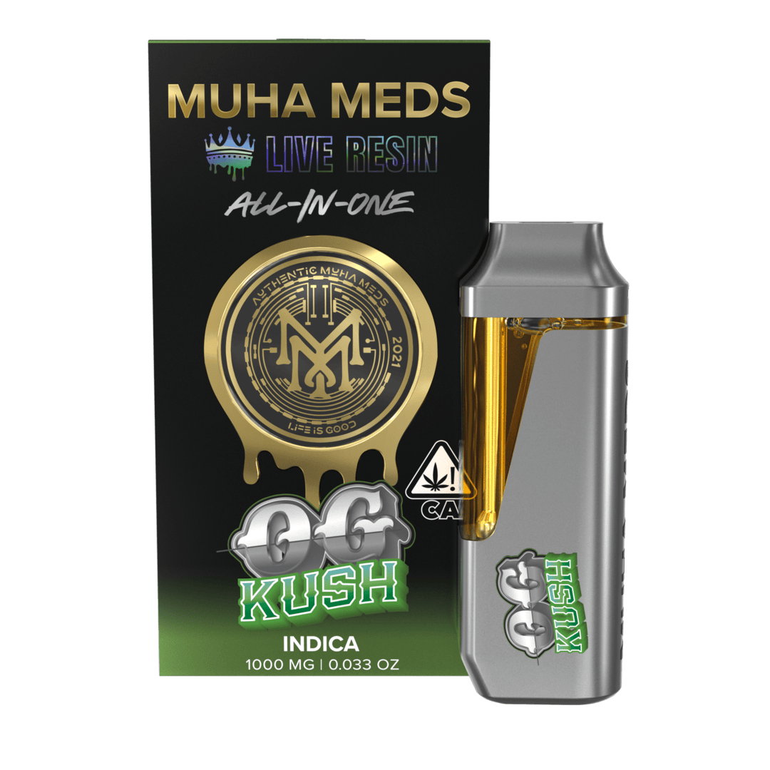 Muha Meds | OG Kush | Live Resin Disposable | 1g | Indica | Twisted Bee