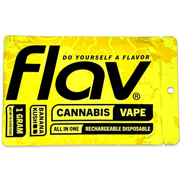 Product: flav | Banana Kush Disposable/Rechargeable All-in-one Cartridge | 1.0g