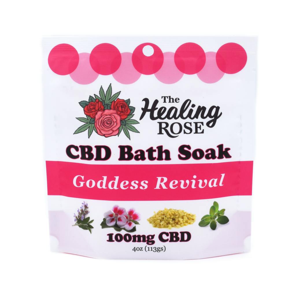Healing Rose | Bath Soak | CBD | Goddess Revival | 100mg CBD
