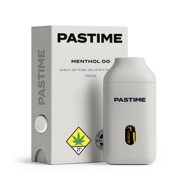 G45 × Jet Fuel Gelato × OG KushCool, gassy, and unmistakably strong. Menthol OG marries the refreshing bite of mint with the weight of OG Kush and the fuel-forward punch of Jet Fuel Gelato. It’s clean on the inhale, chilling on the exhale—crafted for deep resets and frosty moments of calm