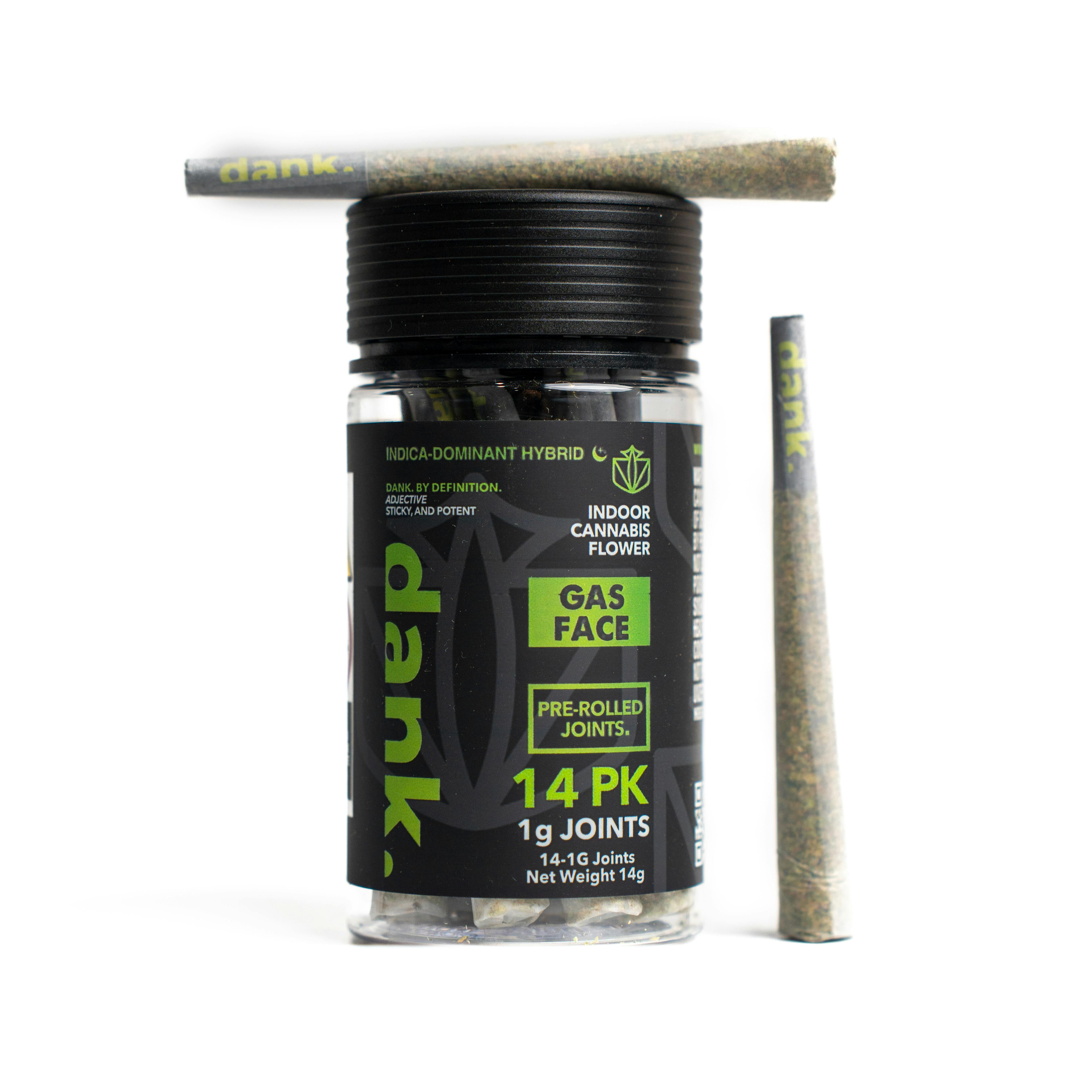 Dank | Preroll 14 Pack | Gas Face