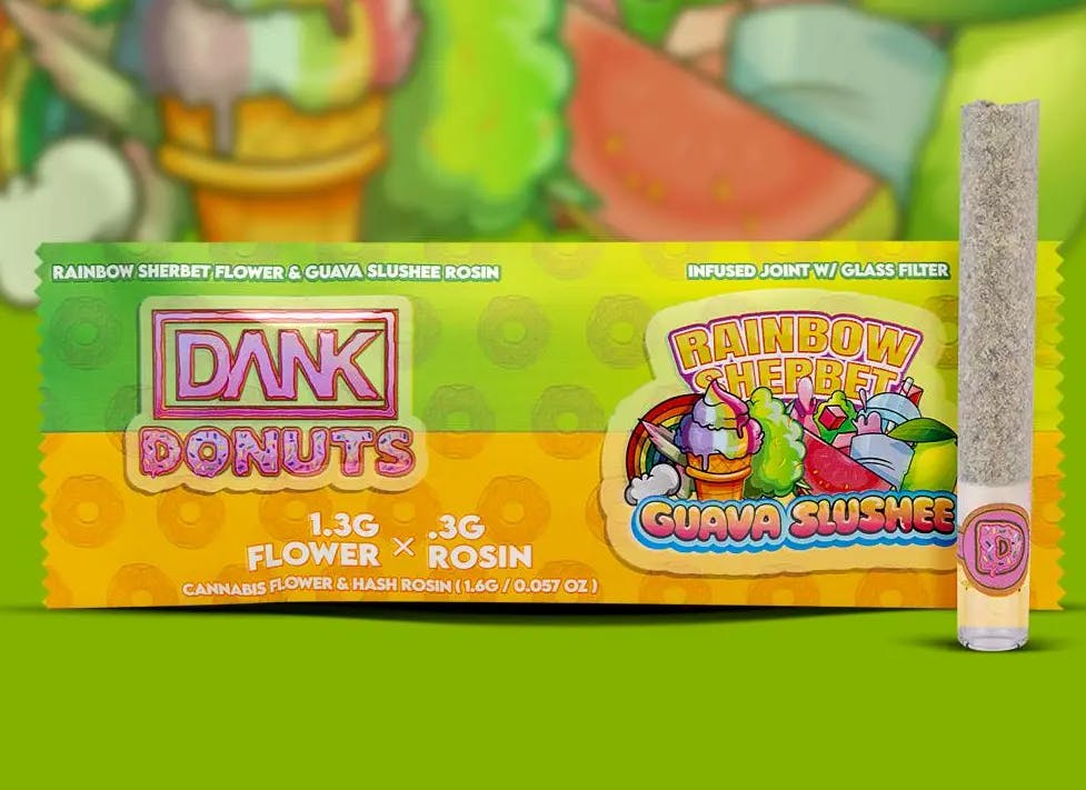 DANK | Hash Hole Donuts | Rainbow Sherbet x Guava Slushee