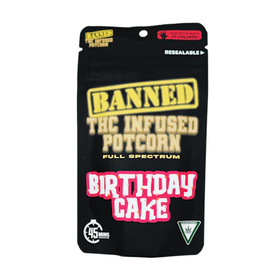Banned - 200mg Potcorn - Birthday Cake