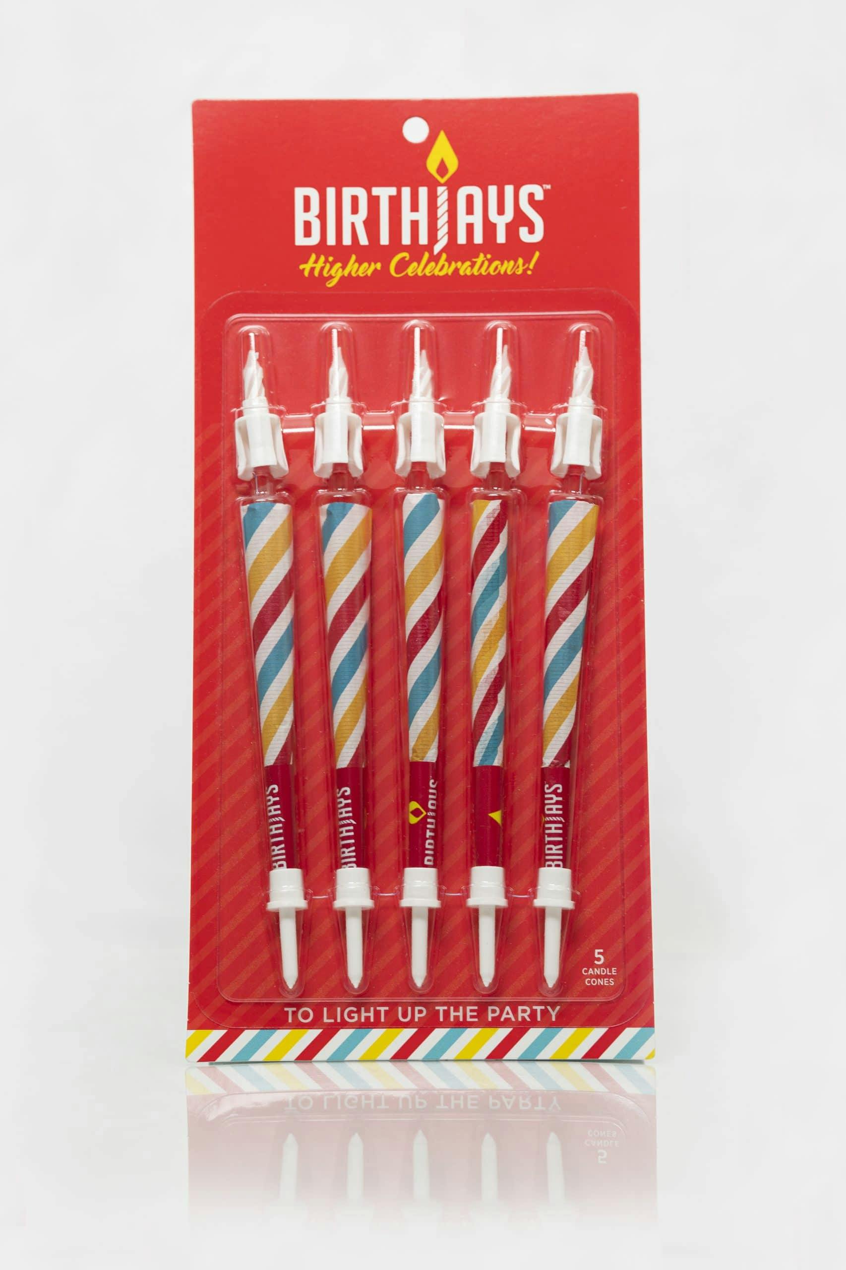 Birthday Cone Candles - 5 Pack