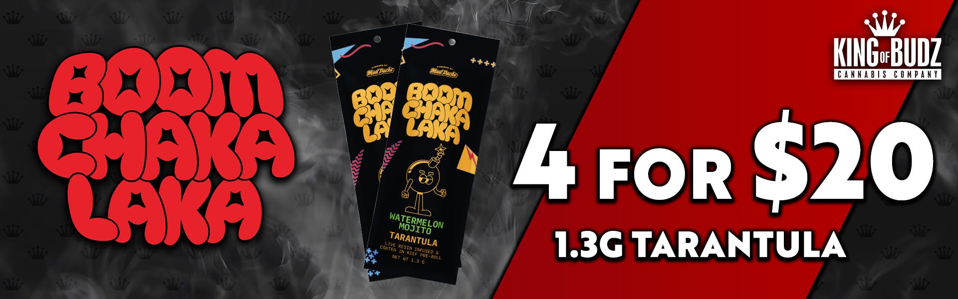 Boom Chaka Laka 1.3g Infused Tarantula - 4 for $20