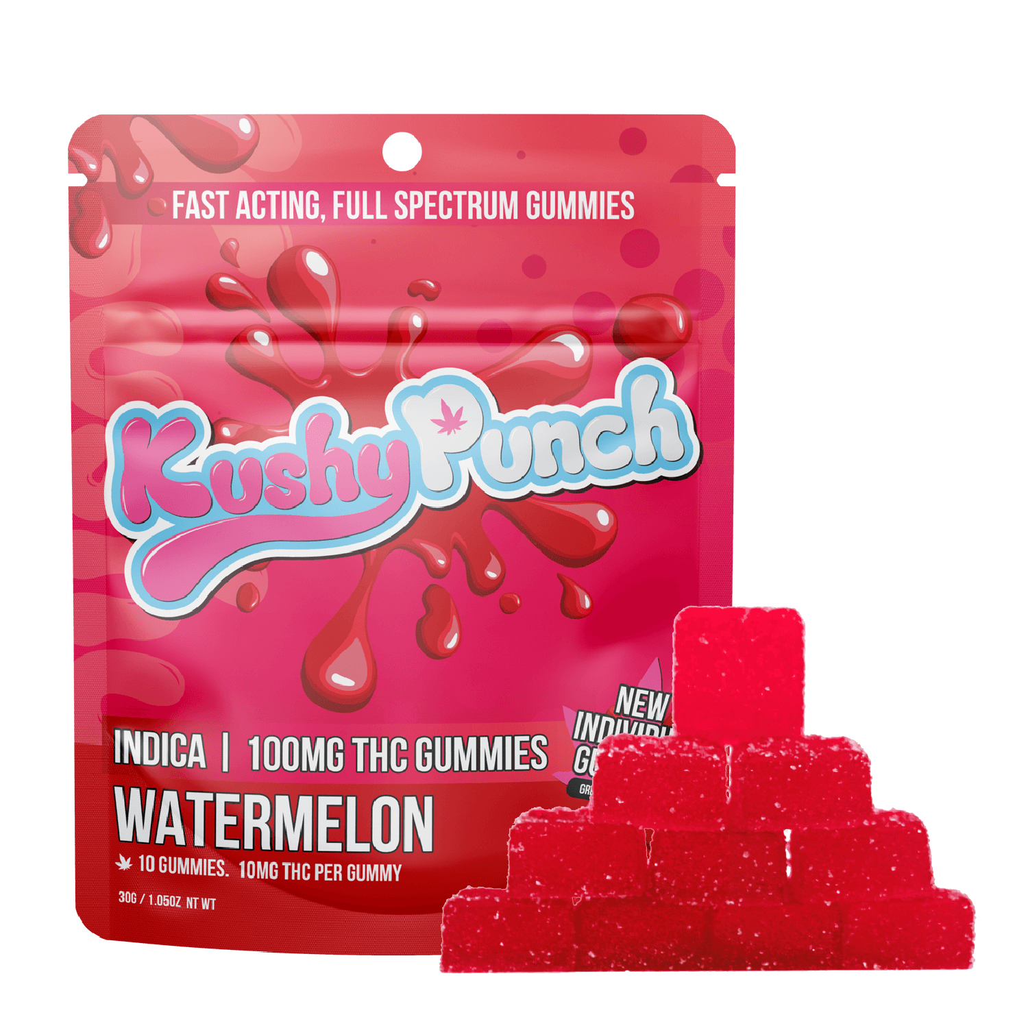 Kushy Punch | Watermelon | Gummies | 100mg
