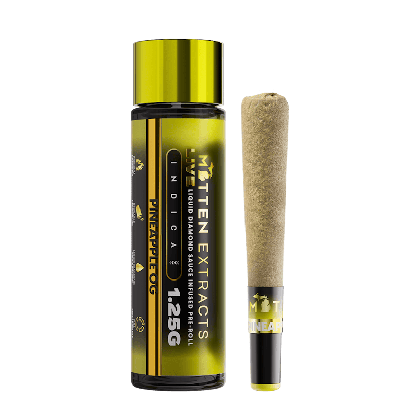 Mitten Extracts 1.25g Live Sauce Infused Preroll Pineapple OG