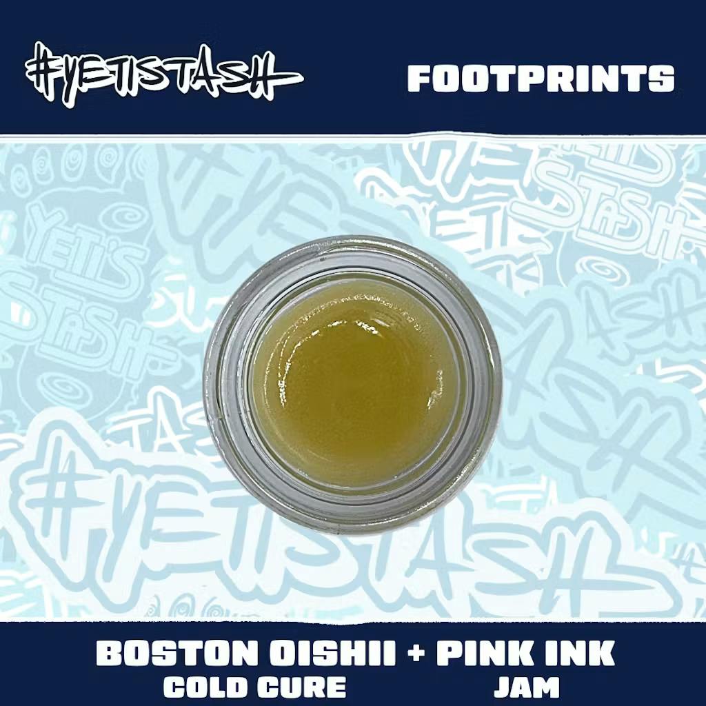 Yeti Stash - 2g Live Rosin Footprint - Boston Oishii/Pink Ink