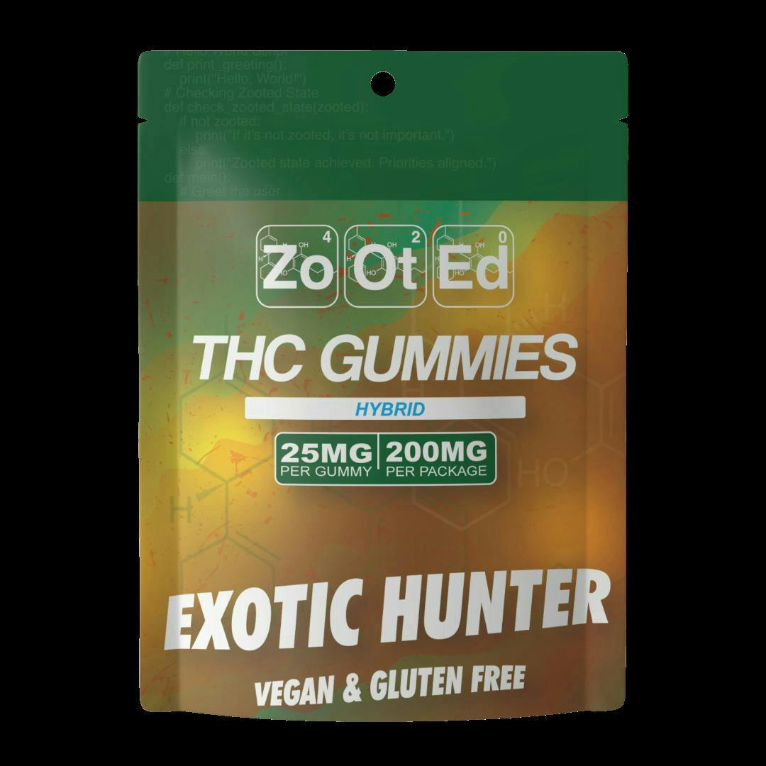 ZOOTED ZOOTED | EXOTIC HUNTER | GUMMIES | 200MG — EDIBLES