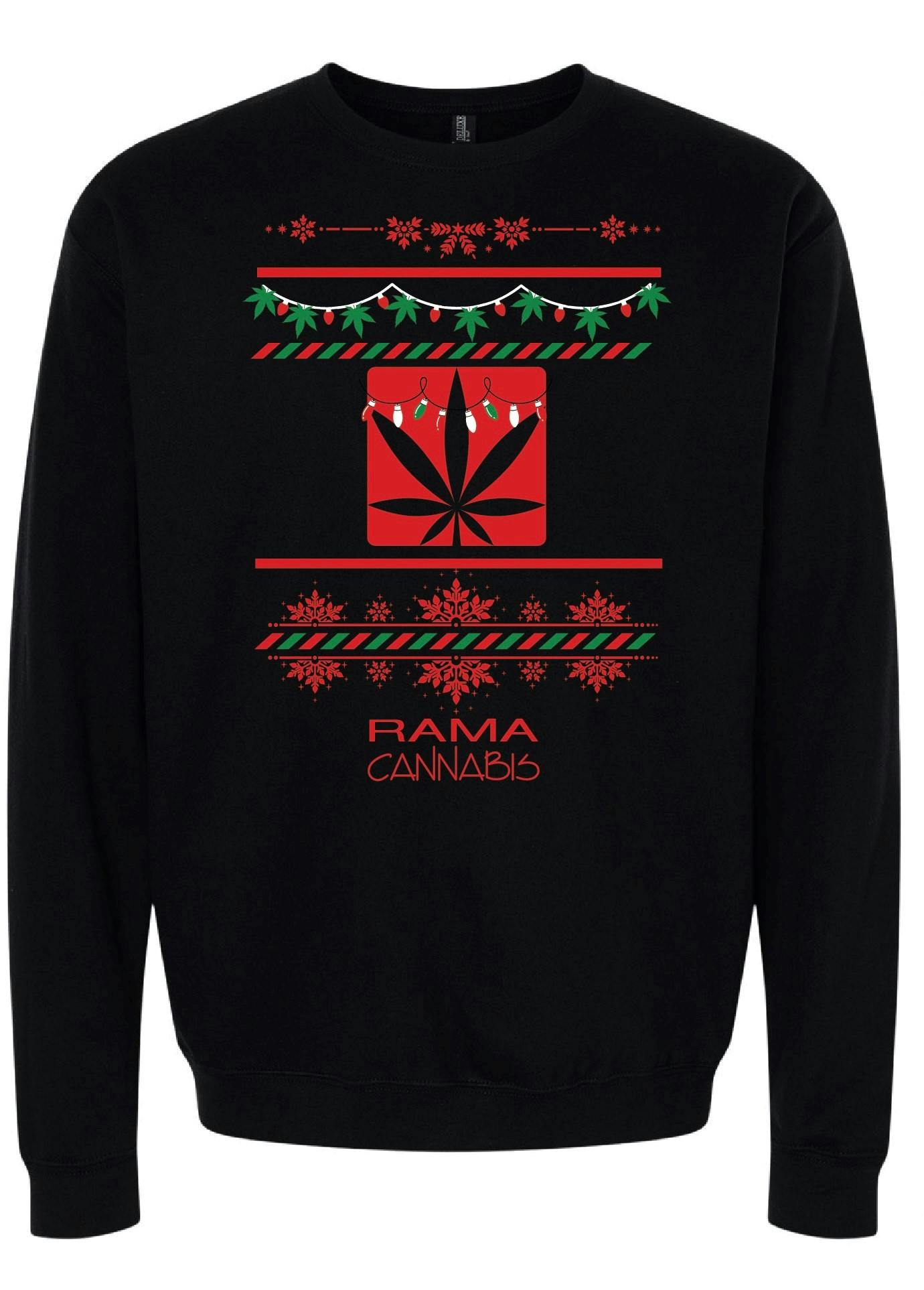 Pot leaf ugly hot sale christmas sweater