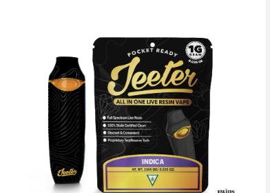 Product: Jeeter | Live Resin Disposable Vape- 1g - In Da Couch