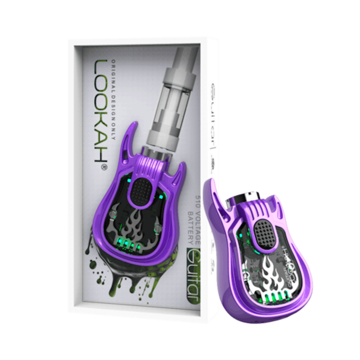 Image of Lookah Guitar 510 Thread Vape Battery | Purple