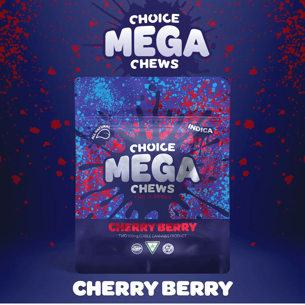 Choice | Mega Chews - 200mg - Cherry Berry (Indica)