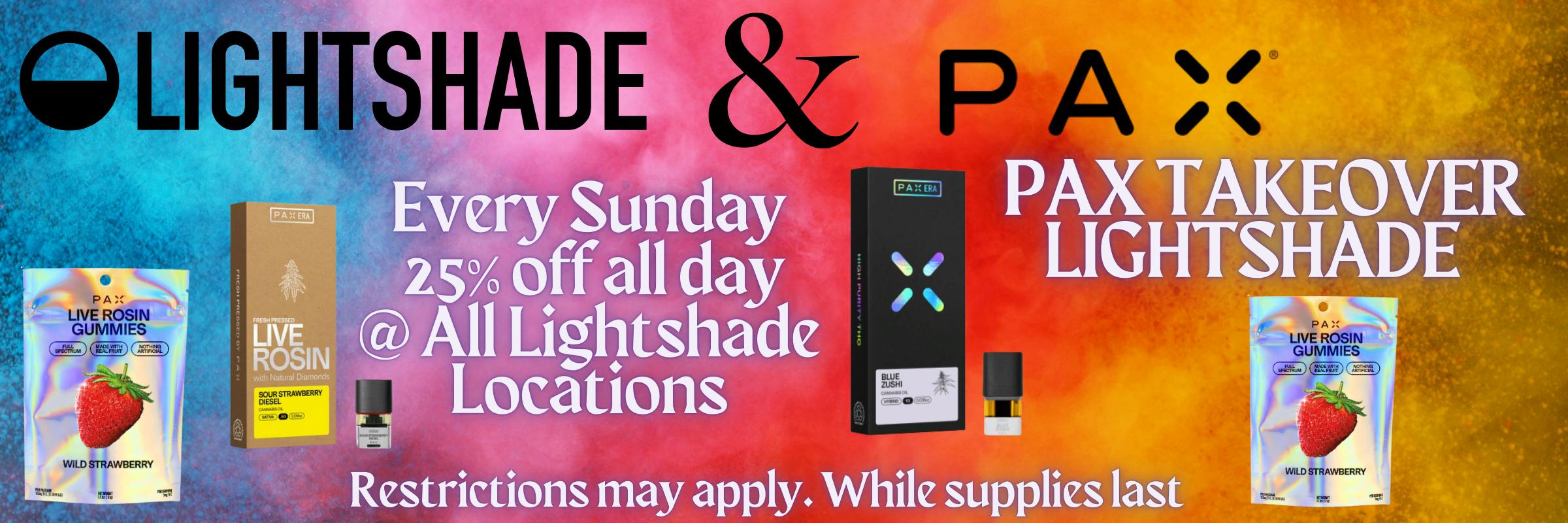 WEEKLY TAKEOVER - PAX - 25% OFF ALL DAY EVERY SUNDAY