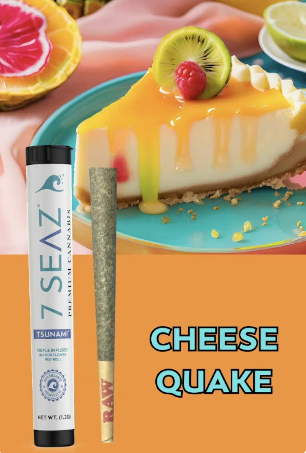 Product Infused Preroll Tsunami | Cheese Quake (H) | 1.2g | 7 Seaz
